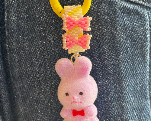 うさぎキーホルダー ニューレトロ スティッチワークキーホルダー （うさぎ） 直営店