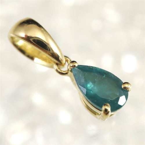 グランディディエライト 5mmペアシェイプ ペンダント K18YG 0.43g