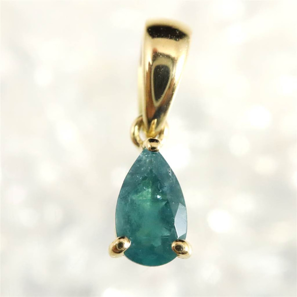 グランディディエライト 5mmペアシェイプ ペンダント K18YG 0.43g