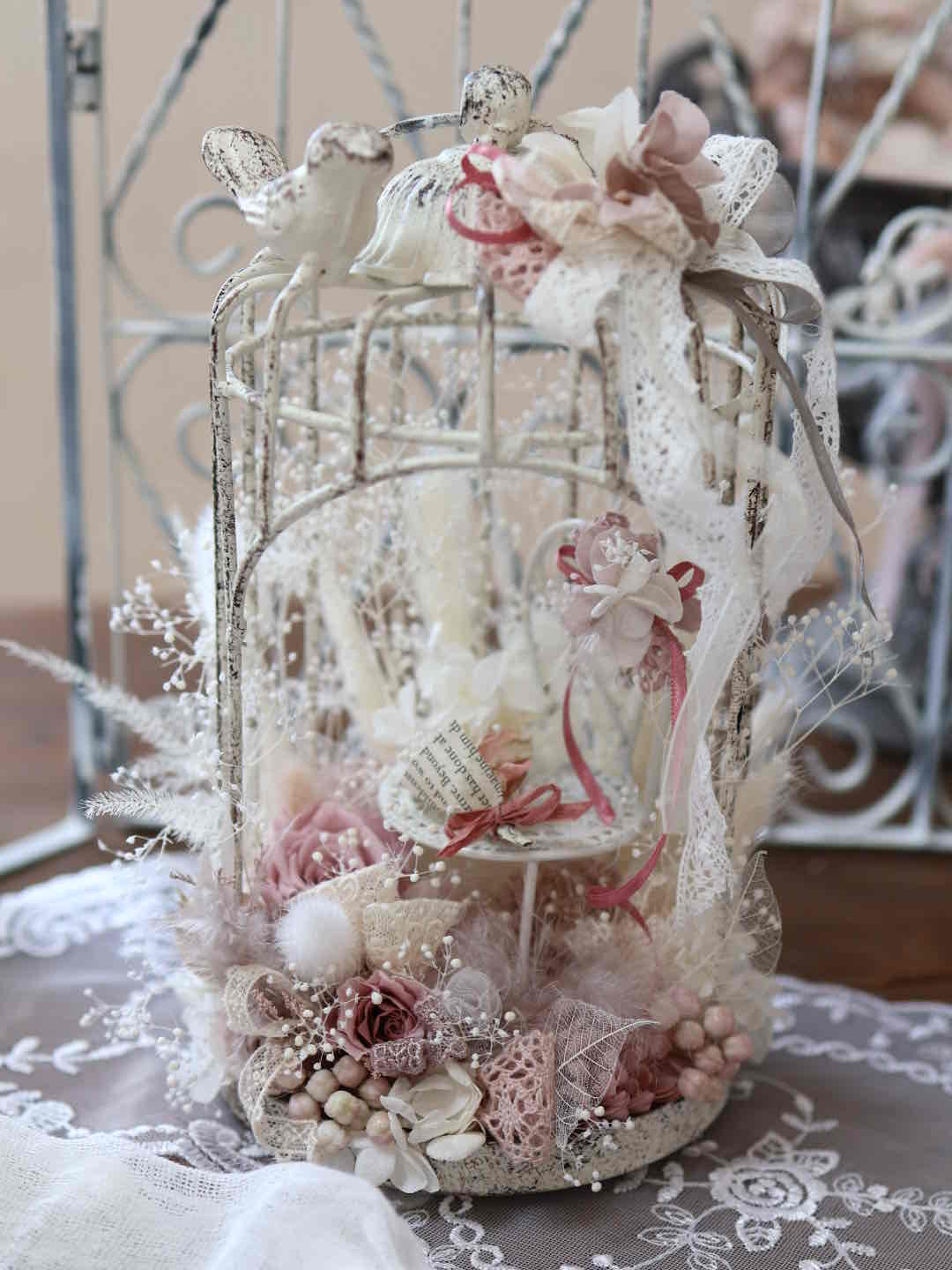 ｼｬビーでナチュラルな可愛いガーデンアレンジ