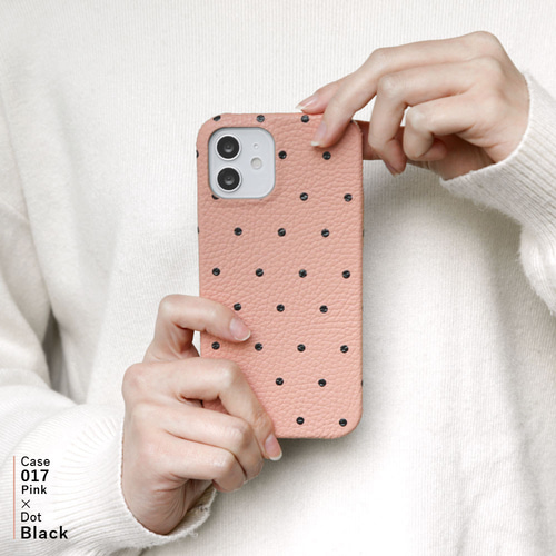 レザー ドット 水玉 かわいい 全機種対応 スマホケース iPhone Galaxy
