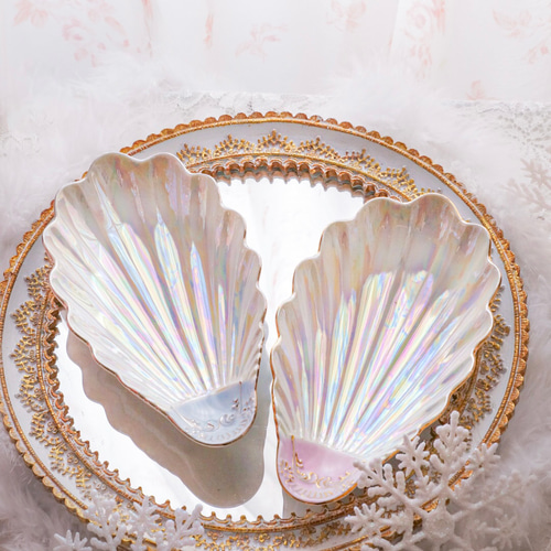 人魚姫のカケラ〜オーロラに輝く陶器のトレー〜 その他インテリア雑貨