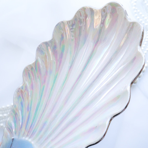 ビンテージ アンティーク デッドストック オーロラ 陶器 アクセサリー 保管 未使用品 西洋貴族絵柄 オーロラ釉 ティーポット 陶器 金彩 蓋付き