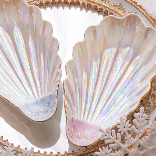 人魚姫のカケラ〜オーロラに輝く陶器のトレー〜 その他インテリア雑貨