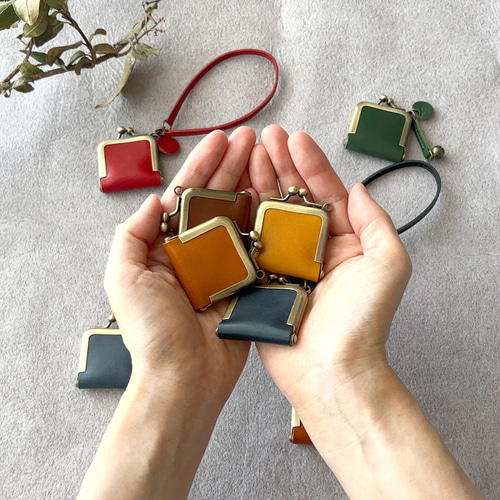 がま口 ジュエリーケース ミニ 革 栃木レザー アクセサリー ちびがま口