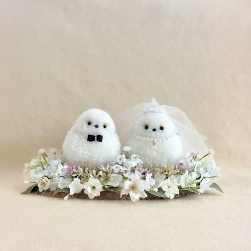 だるまさま ♡ ウェディング 結婚証明 リングピロー ウェルカムスペース S-6 エナガさんのリングピロー シマエナガ ウェディングドール