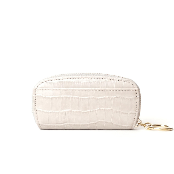 小銭をきちんと整理♪上品レザーのコインケース 小物整理にも！ アイボリー/ダークグレー/ネイビー【AAU03.02】 9枚目の画像