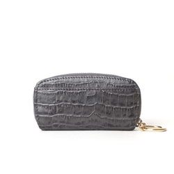 小銭をきちんと整理♪上品レザーのコインケース 小物整理にも！ アイボリー/ダークグレー/ネイビー【AAU03.02】 13枚目の画像