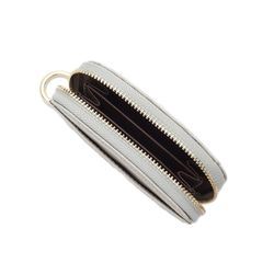 小銭をきちんと整理♪上品レザーのコインケース 小物整理にも！ アイボリー/ダークグレー/ネイビー【AAU03.02】 10枚目の画像