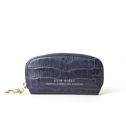 小銭をきちんと整理♪上品レザーのコインケース 小物整理にも！ アイボリー/ダークグレー/ネイビー【AAU03.02】 16枚目の画像