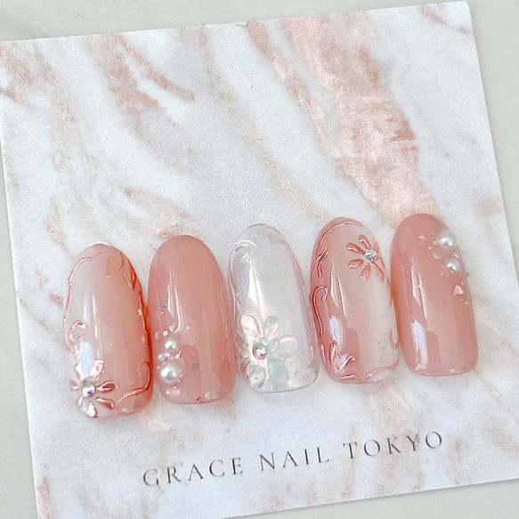 販売休止中→9月再開予定です♡】美人Luxuryネイルチップ【セレブ 