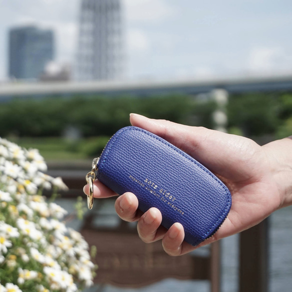 小銭をきちんと整理♪上質レザーのコインケース 小物整理にも！ ブルー/セルリアン/レッド【AAU05.02】 9枚目の画像