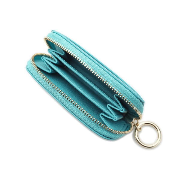 小銭をきちんと整理♪上質レザーのコインケース 小物整理にも！ ブルー/セルリアン/レッド【AAU05.02】 17枚目の画像