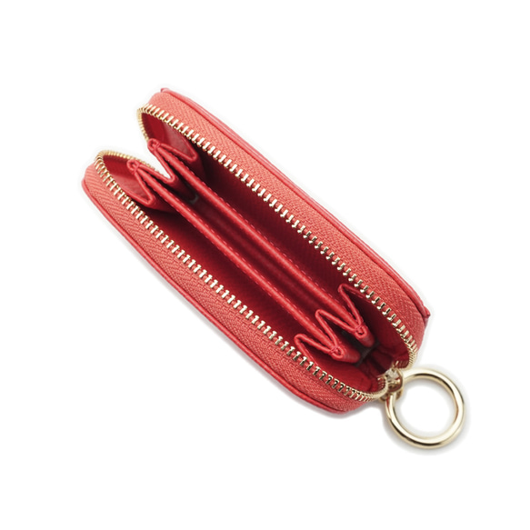 小銭をきちんと整理♪上質レザーのコインケース 小物整理にも！ ブルー/セルリアン/レッド【AAU05.02】 7枚目の画像