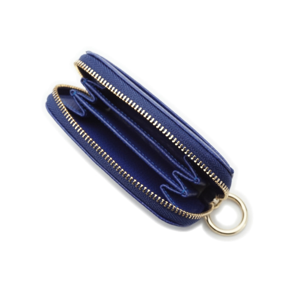 小銭をきちんと整理♪上質レザーのコインケース 小物整理にも！ ブルー/セルリアン/レッド【AAU05.02】 12枚目の画像