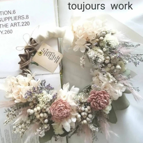 ◇紫陽花リース◇ナチュラルリース◇プレゼント