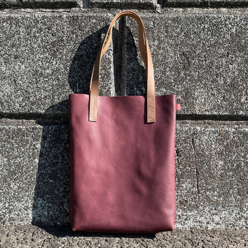 kululu】本革 A4が入るシンプルトート<ワイン> トートバッグ kululu 