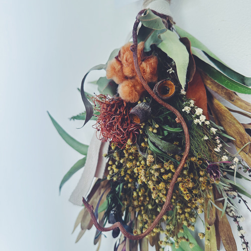 ナチュラルスワッグ 横長ドライフラワースワッグ “ナチュラル” スワッグ color 通販