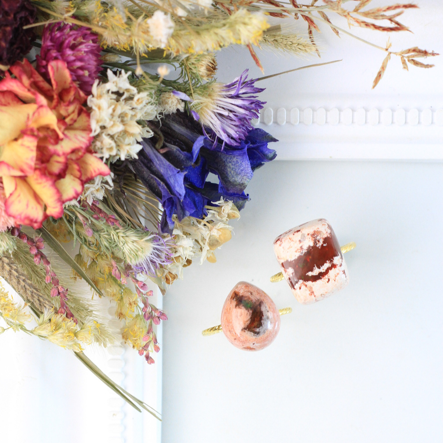 【選べる】カンテラオパール　フリーサイズリング