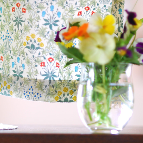 カフェカーテン☆綿100％オックス生地☆ビクトリア＆アルバート