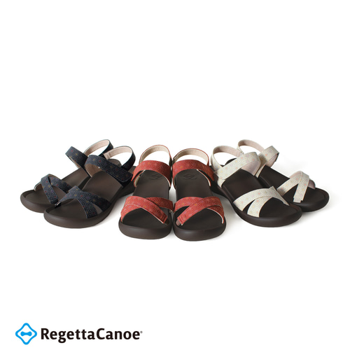 和柄クロスベルトサンダル フラットウェッジ リゲッタカヌー