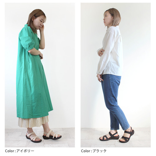 和柄クロスベルトサンダル フラットウェッジ リゲッタカヌー