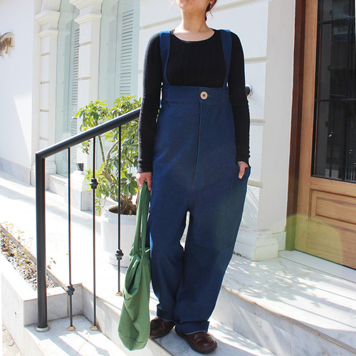 専用　1/12サイズ サロペットとカットソー　綿綿　ハンドメイド　アウトフィット 1/12スケールアウトフィット ドール服 ショートオーバーオール