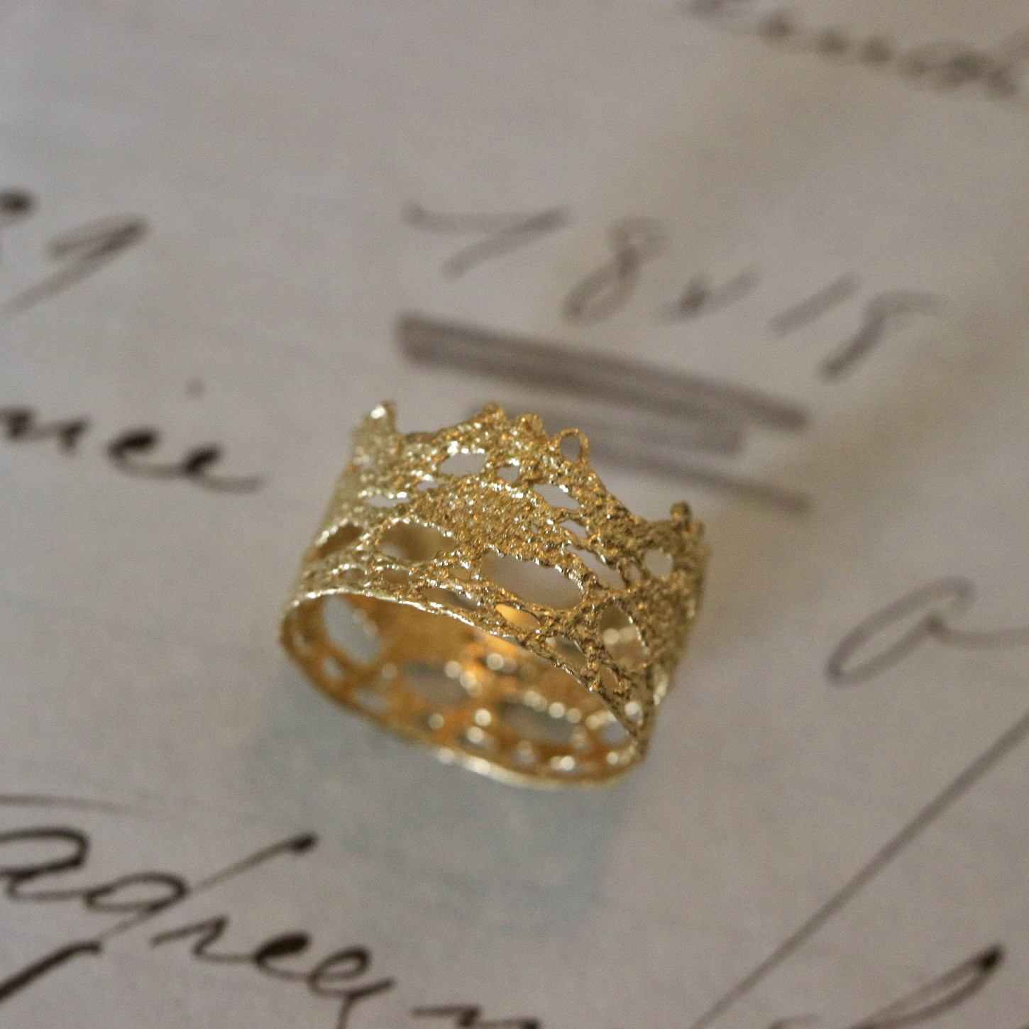 ✴︎一点物✴︎ -フランソワ- アンティークレースのゴールドリング