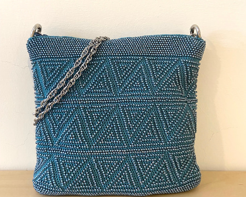 ANTFPRMA青緑色ビーズトートバッグ トートバッグ(L)【Antique Turquoise Green】 | 仕合わせ堂 ANTFPRMA青