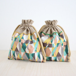 ガールちゃん刺繍の巾着ポーチ 巾着袋 sunny day works 通販