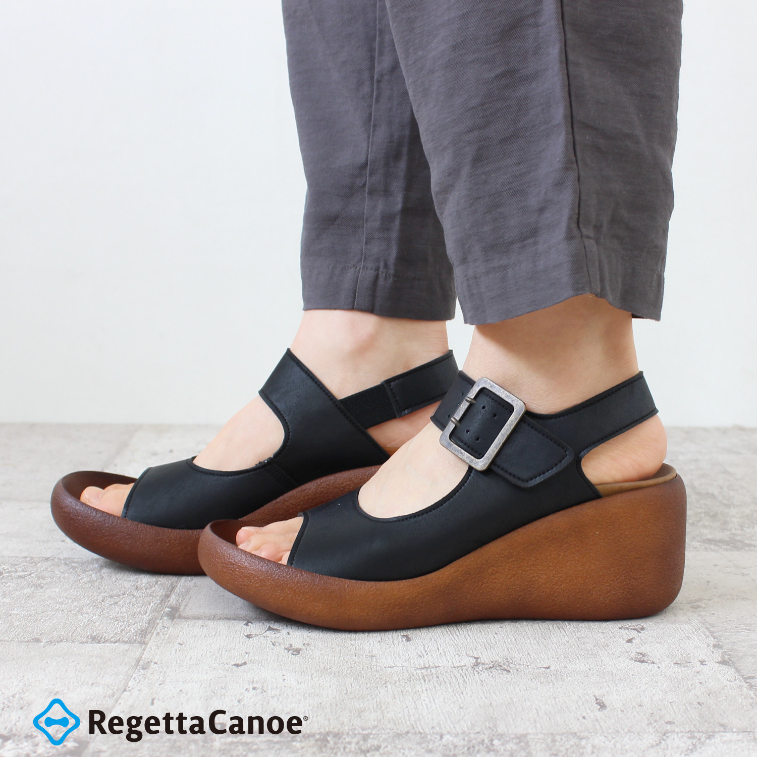 再入荷しました！厚底ブロッジヒールサンダル 6cmヒール リゲッタカヌー RegettaCanoe CJBG-9103