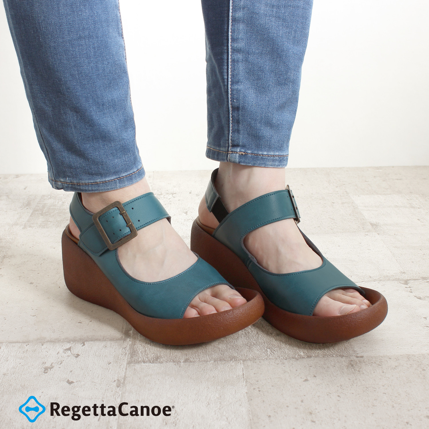 再入荷しました！厚底ブロッジヒールサンダル 6cmヒール リゲッタカヌー RegettaCanoe CJBG-9103