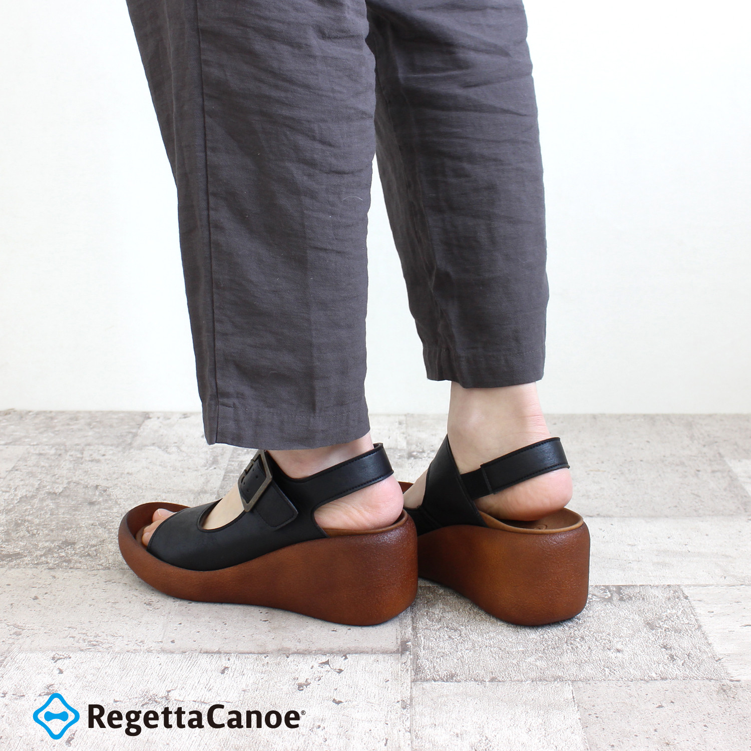 再入荷しました！厚底ブロッジヒールサンダル 6cmヒール リゲッタカヌー RegettaCanoe CJBG-9103