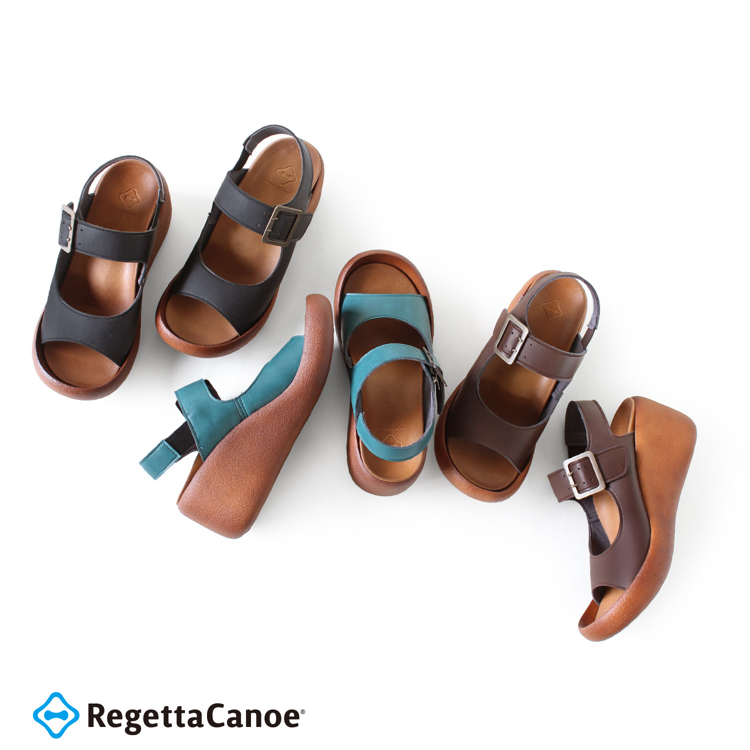 再入荷しました！厚底ブロッジヒールサンダル 6cmヒール リゲッタカヌー RegettaCanoe CJBG-9103