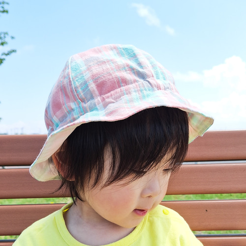 【U】ハンドメイド　チューリップハット　リバーシブル　北欧　キッズ　ベビー　帽子 赤ちゃん・子供用のチューリップハット（帽子）の作り方【型紙あり】How to make a baby and kid hat
