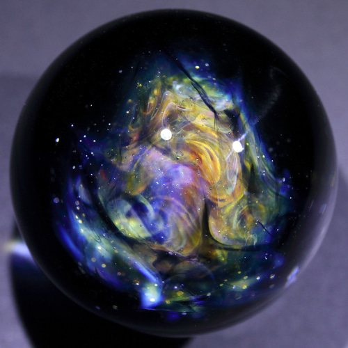 47mm 宇宙ガラスマーブル - オブジェ no.M173 立体・オブジェ
