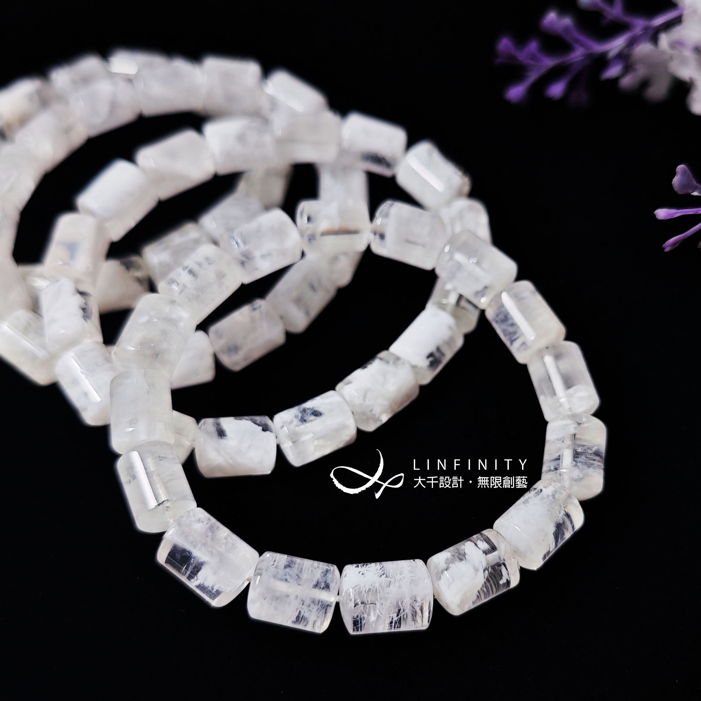 希少な最高級白髪水晶ゴーストクリスタルクリアビジョンファントムブレスレット限定版