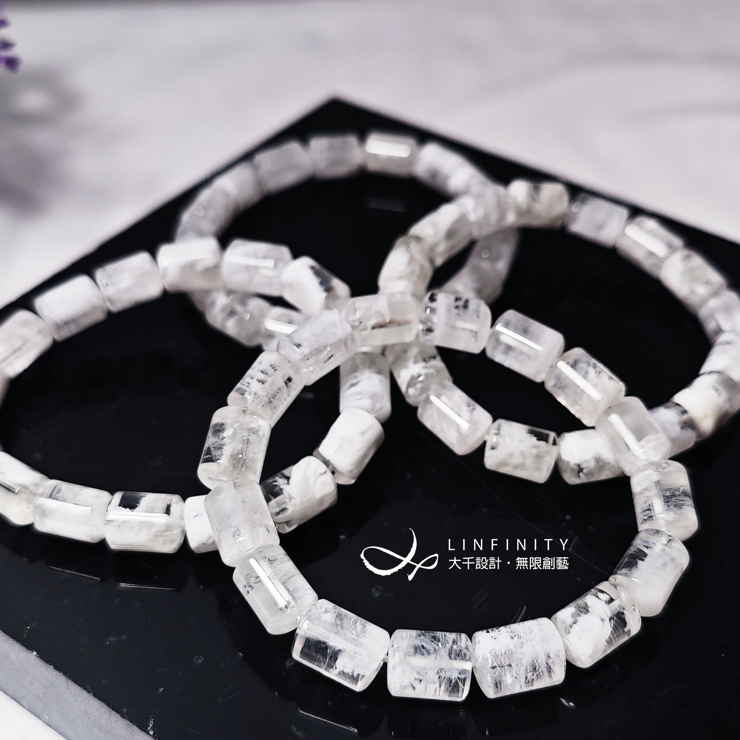 希少な最高級白髪水晶ゴーストクリスタルクリアビジョンファントムブレスレット限定版