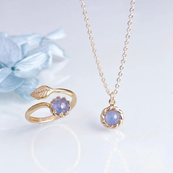 【大人気】TV衣装掲載 選べる誕生石 天然石 フラワー ネックレス 金属アレルギー 14kgf 誕生日プレゼント ギフト 9枚目の画像