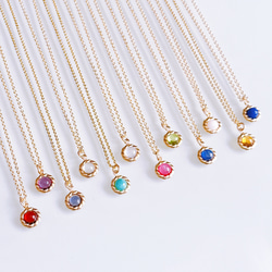 【大人気】TV衣装掲載 選べる誕生石 天然石 フラワー ネックレス 金属アレルギー 14kgf 誕生日プレゼント ギフト 1枚目の画像