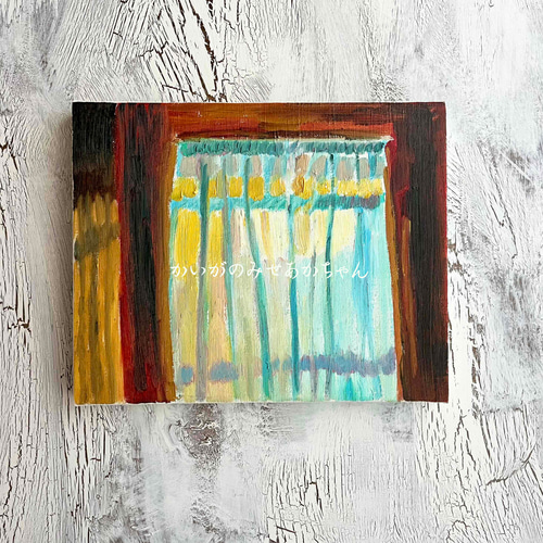 22×27㎝「画家の部屋」油彩・原画・F3 22×27㎝「画家の