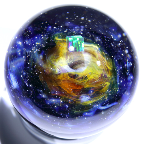 41mm 宇宙ガラスマーブル - オブジェ no.M174 立体・オブジェ Star