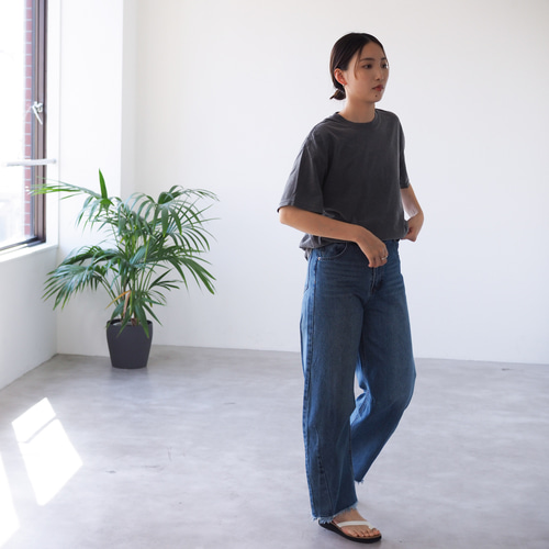 カーブデニムパンツ ブルー ロングパンツ BLUEWHITE 通販 17697517