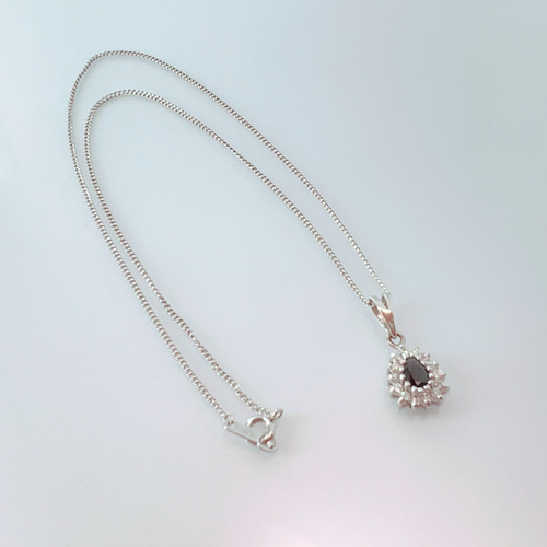 心が重なる 停止していた現状を動かす 蒼玉 サファイヤ ネックレス  