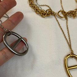 ーアンカーモチーフネックレスー　サージカルステンレス　アンカーチェーン　チェーンネックレス 10枚目の画像