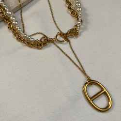 ーアンカーモチーフネックレスー　サージカルステンレス　アンカーチェーン　チェーンネックレス 9枚目の画像