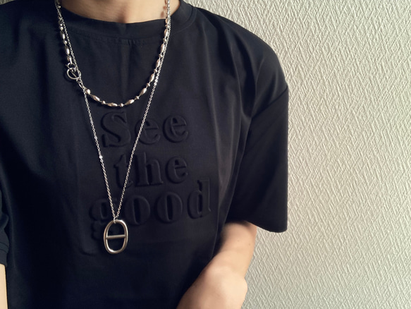 ーアンカーモチーフネックレスー　サージカルステンレス　アンカーチェーン　チェーンネックレス 16枚目の画像