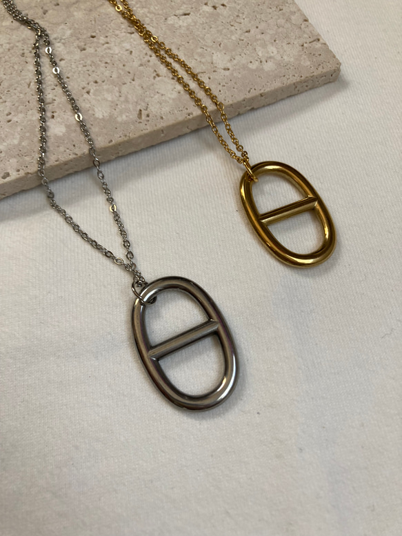 ーアンカーモチーフネックレスー　サージカルステンレス　アンカーチェーン　チェーンネックレス 6枚目の画像