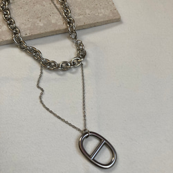 ーアンカーモチーフネックレスー　サージカルステンレス　アンカーチェーン　チェーンネックレス 8枚目の画像