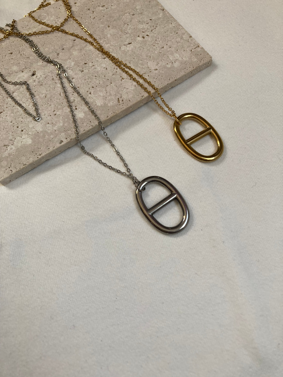 ーアンカーモチーフネックレスー　サージカルステンレス　アンカーチェーン　チェーンネックレス 14枚目の画像